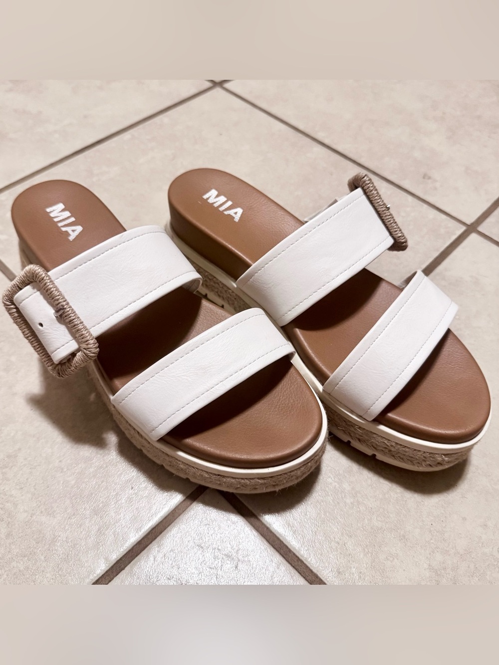 MIA Espadrille Platform Slides - EUC!